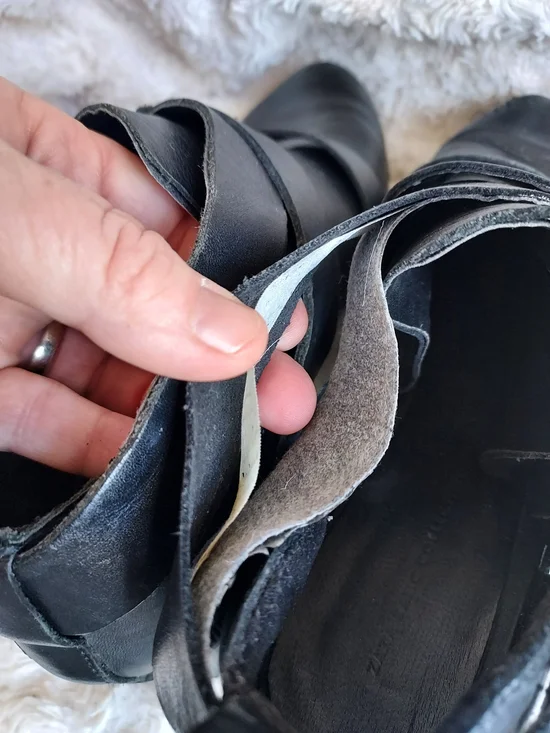 Zara Black Leather Buckle Ankle Boots Size 39 / U.S. 8.5-9 Punk Grunge Moto Edgy - Picture 10 of 11